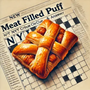 meat filled puff nyt crossword